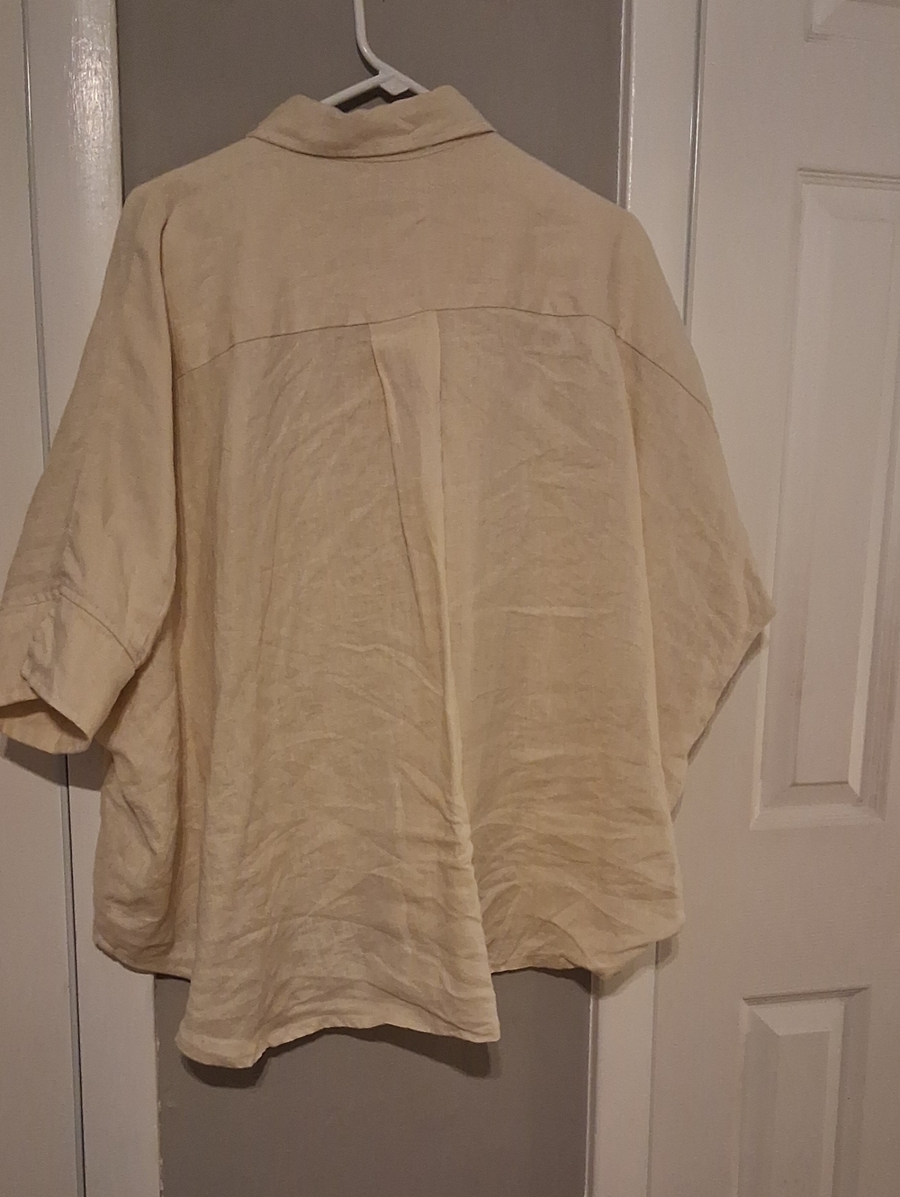 Myrah Penaloza Suka Top 100% French Linen Ovetsized Shurt S/M - Picture 3 of 7